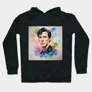 colorful sketch with   Benedict Cumberbatch Hoodie